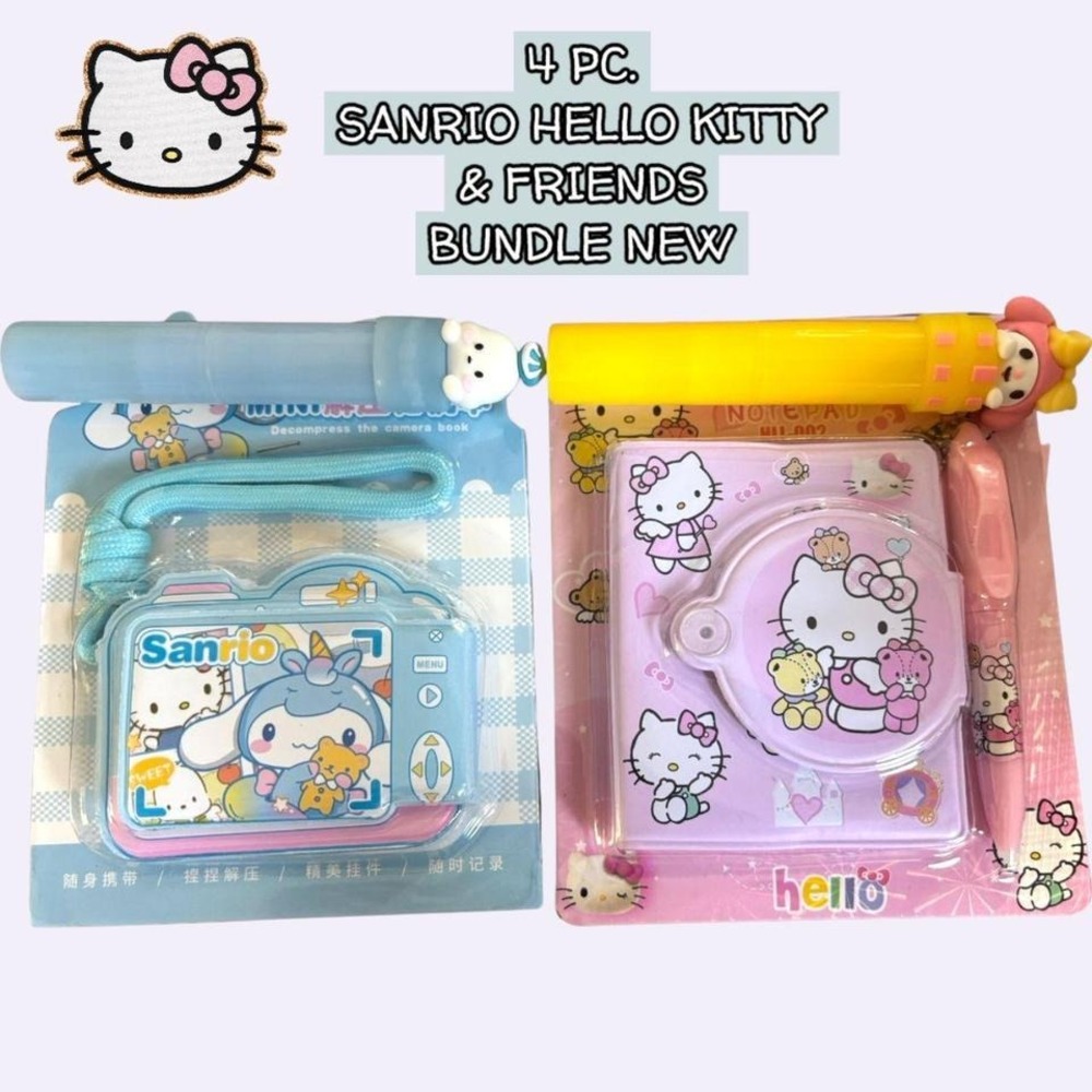 🎀 4pc‎ Sanrio Hello Kitty & Cinnamoroll Mini Stationery Bundle 🎀#1